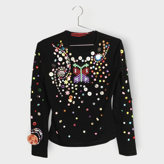 Night Defunct Beaded Long Sleeve