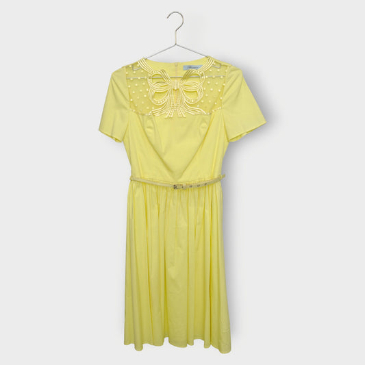 Bow Front Waist Belt Dress