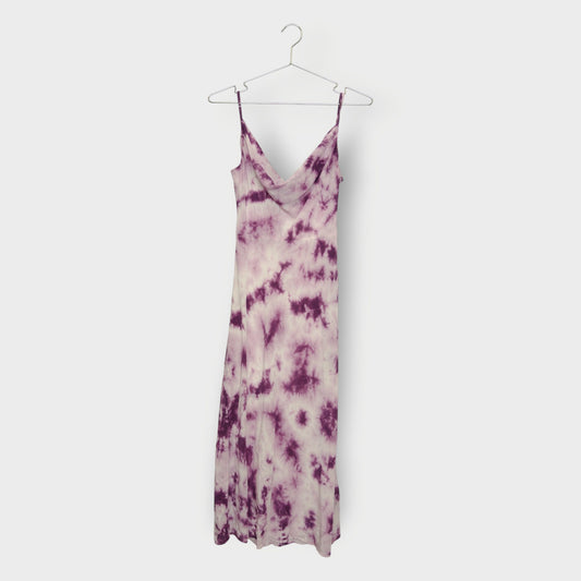 Tie Dye Silk Capulet Slip Midi