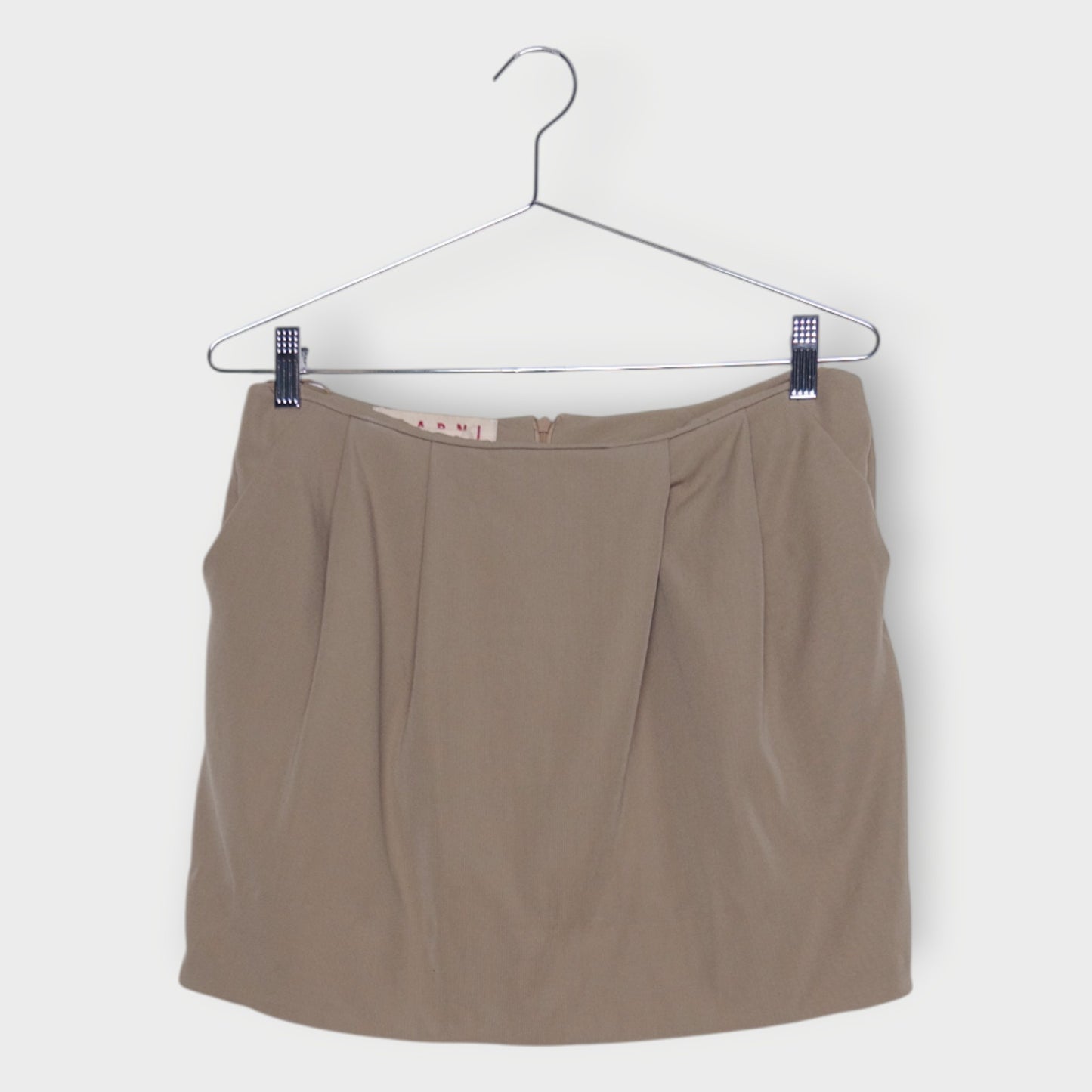 Waistband Pleat Mini Skirt