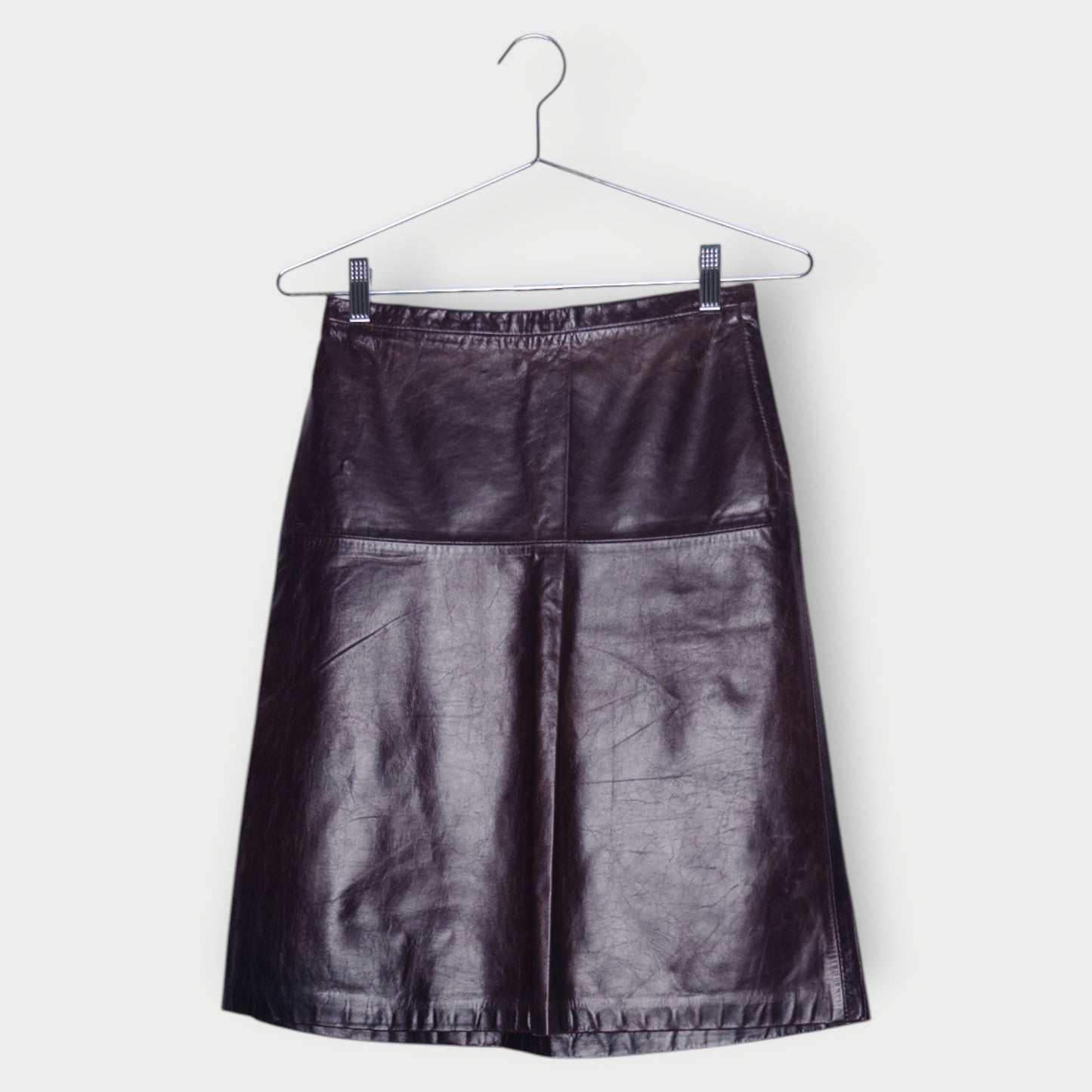 Leather A Line Mini