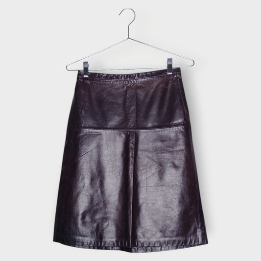 Leather A Line Mini