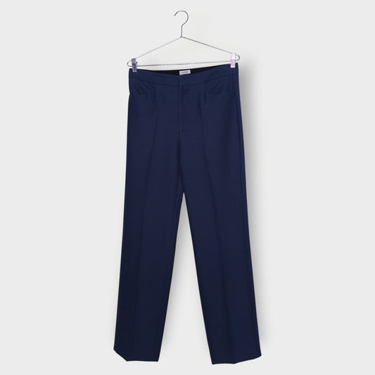 Wool Blend Front Pleat Suit Trouser