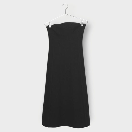 Wool Feel Strapless Midi Dress