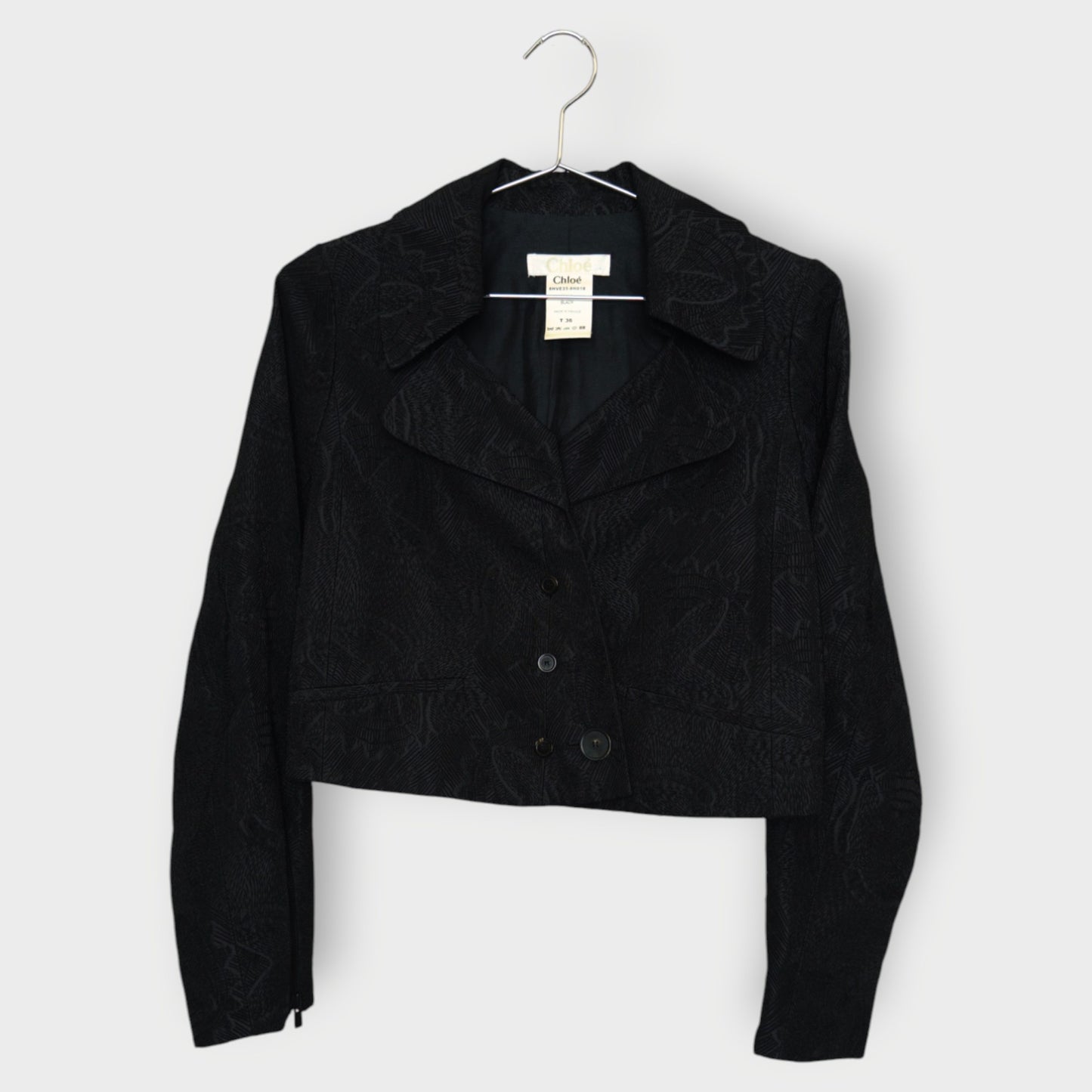 Jacquard Cropped Blazer