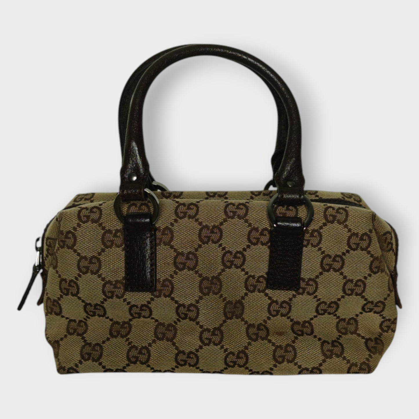 Monogram Canvas Leather Mini Boston Bag