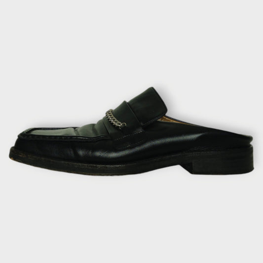 Leather Square Toe Loafers