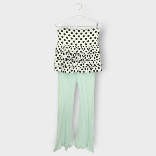 Tiered Polka Dot Mini & Blue Pants