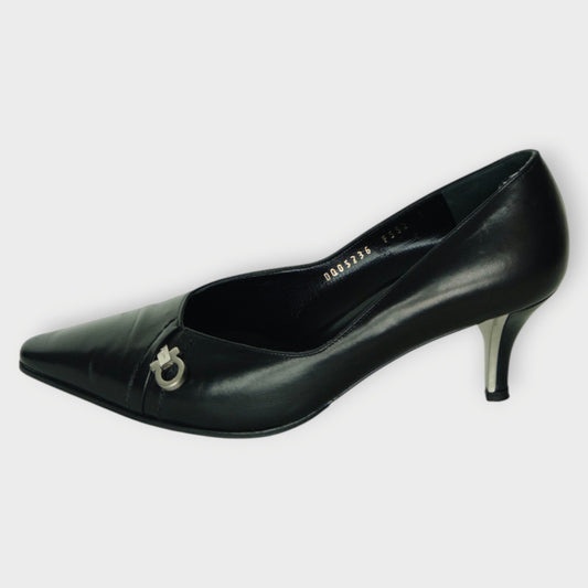 Leather Point Toe Pumps