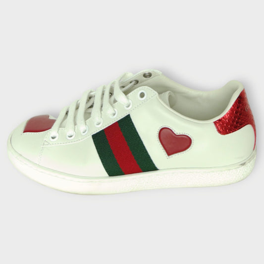 Leather Ace Heart Low Sneaker