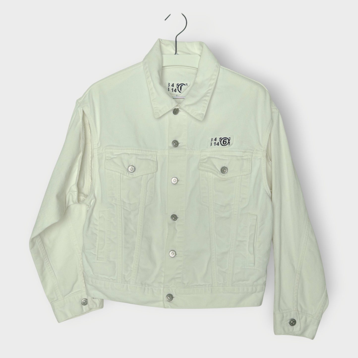 Denim Cut Out Logo Jacket