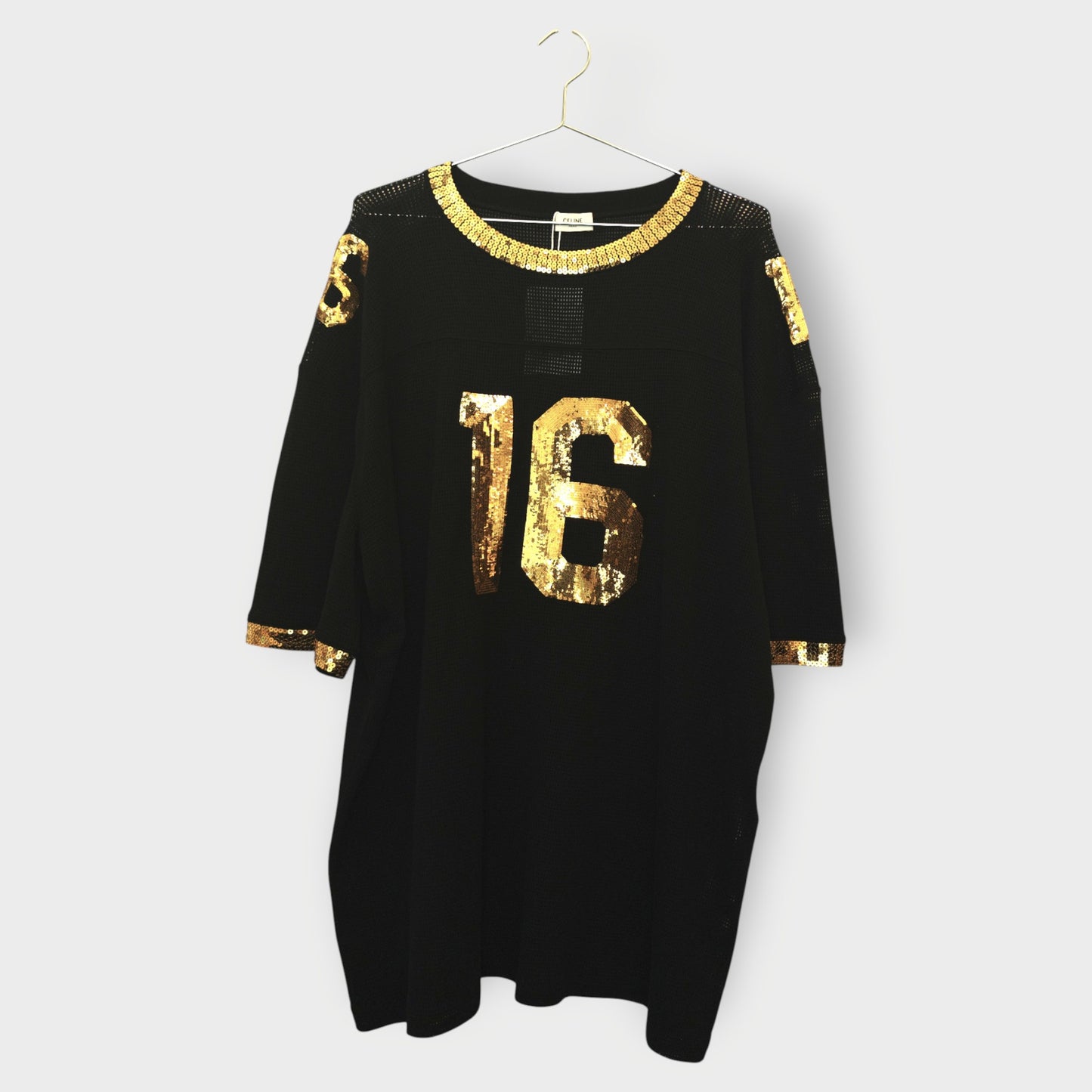 Sequin Mesh Jersey Tee