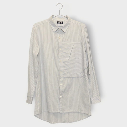 Stripe Cut Out Slash Shirt