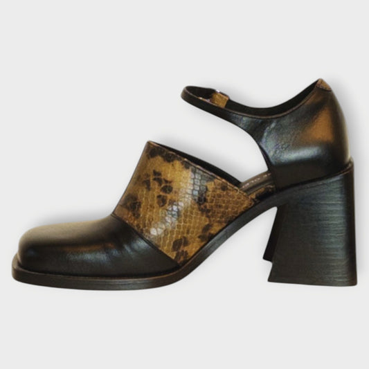 Snake Print Mary Jane Heel