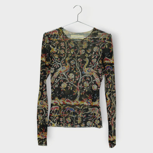 Floral Mesh Top