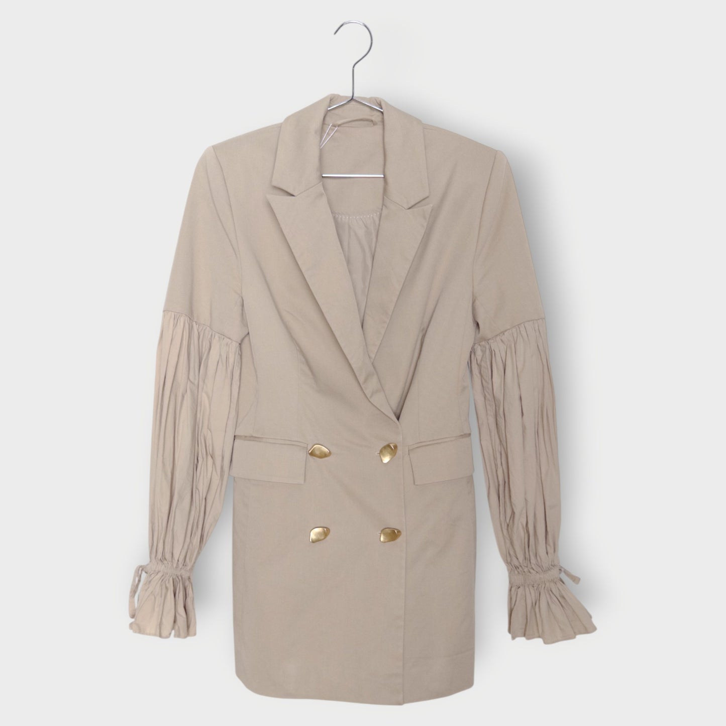 Scrunch Sleeve Consonance Blazer Dress
