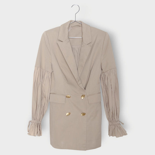 Scrunch Sleeve Consonance Blazer Dress
