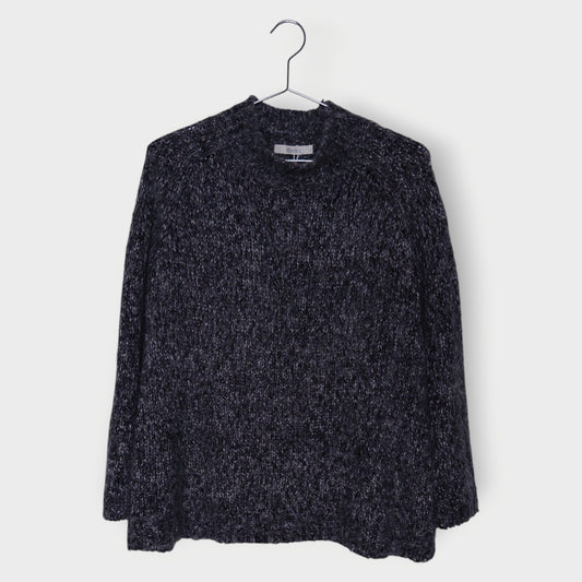 Mottled Mock Neck Knit Jumper