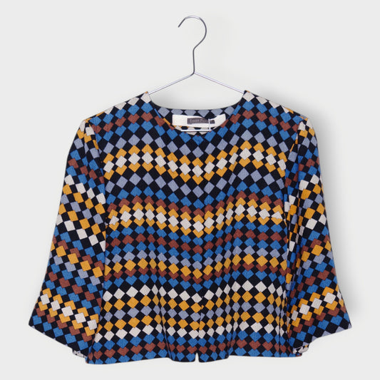 Patterned Silk Wool Jacket