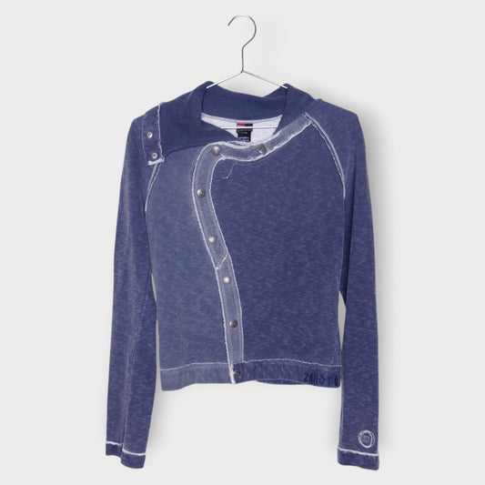Asymmetrical Snap Button Jumper