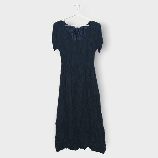 V Neck Pleated Maxi