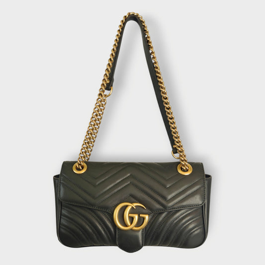 Small GG Marmont Leather Flap Bag