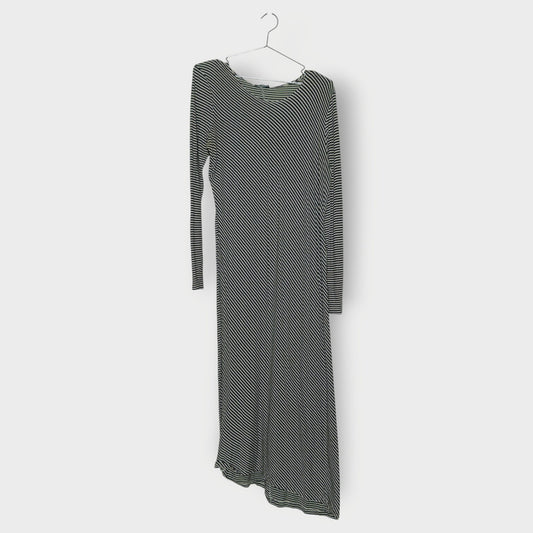 Diagonal Stripe Long Sleeve Dress