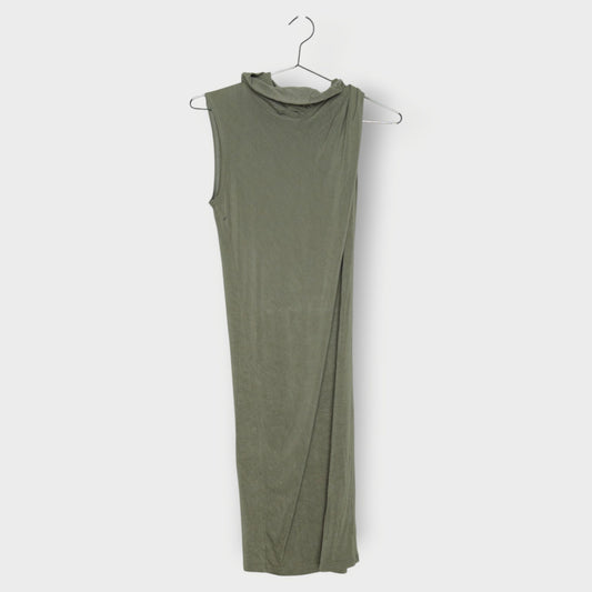 Jersey Roll Neck Sleeveless Dress