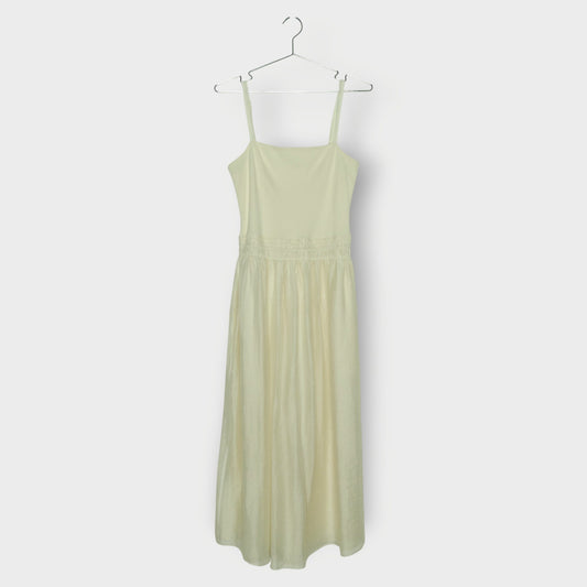 Ribbed Bodice Midi Dress
