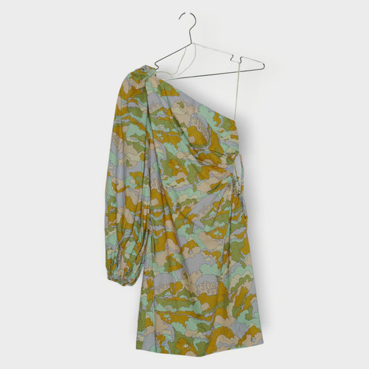 Mustard Green One Shoulder Mini