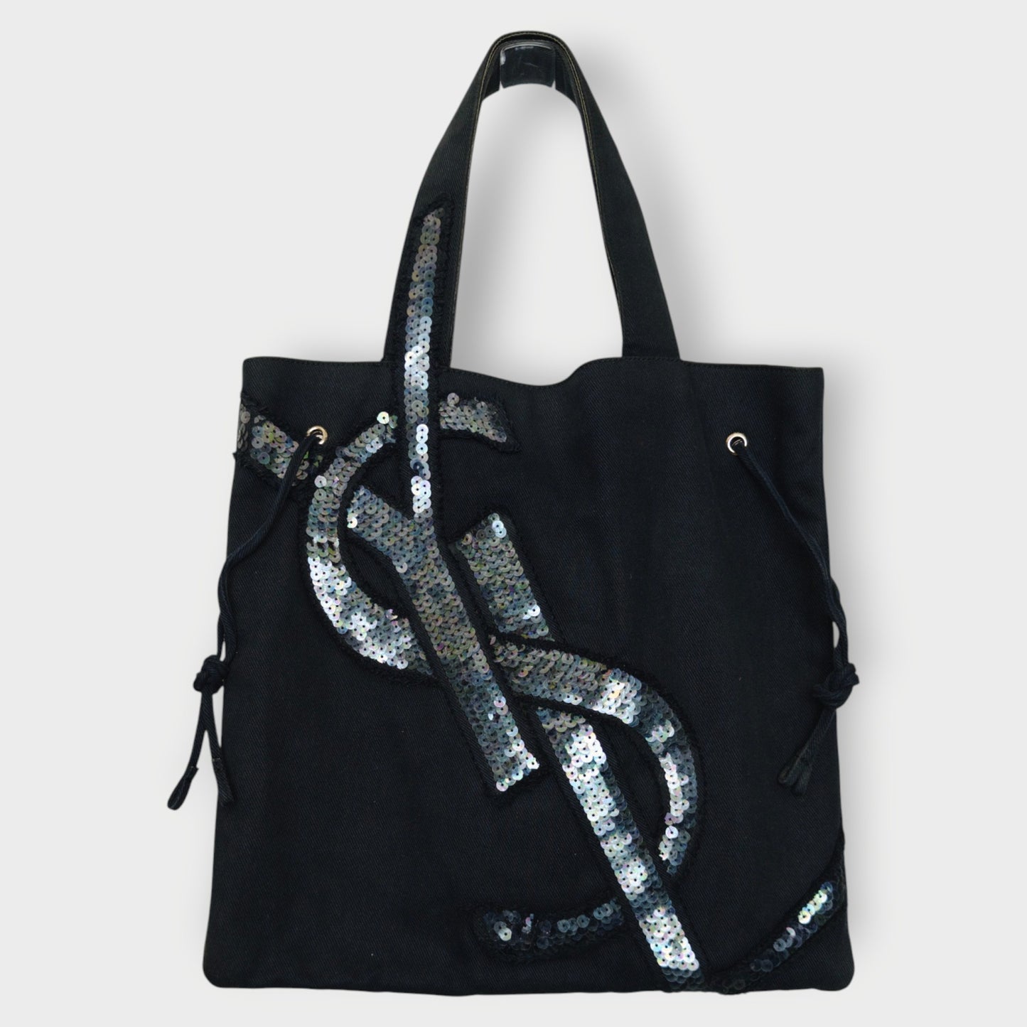 Cotton Drill Sequin Logo Tote