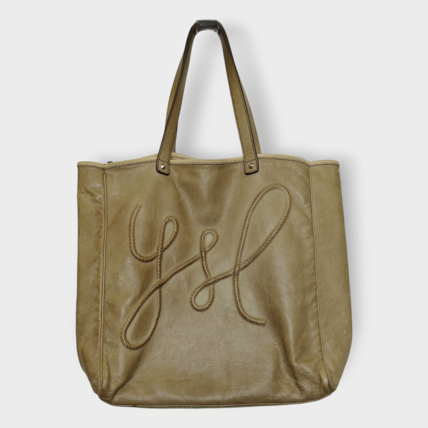 Rope Logo Leather Tote