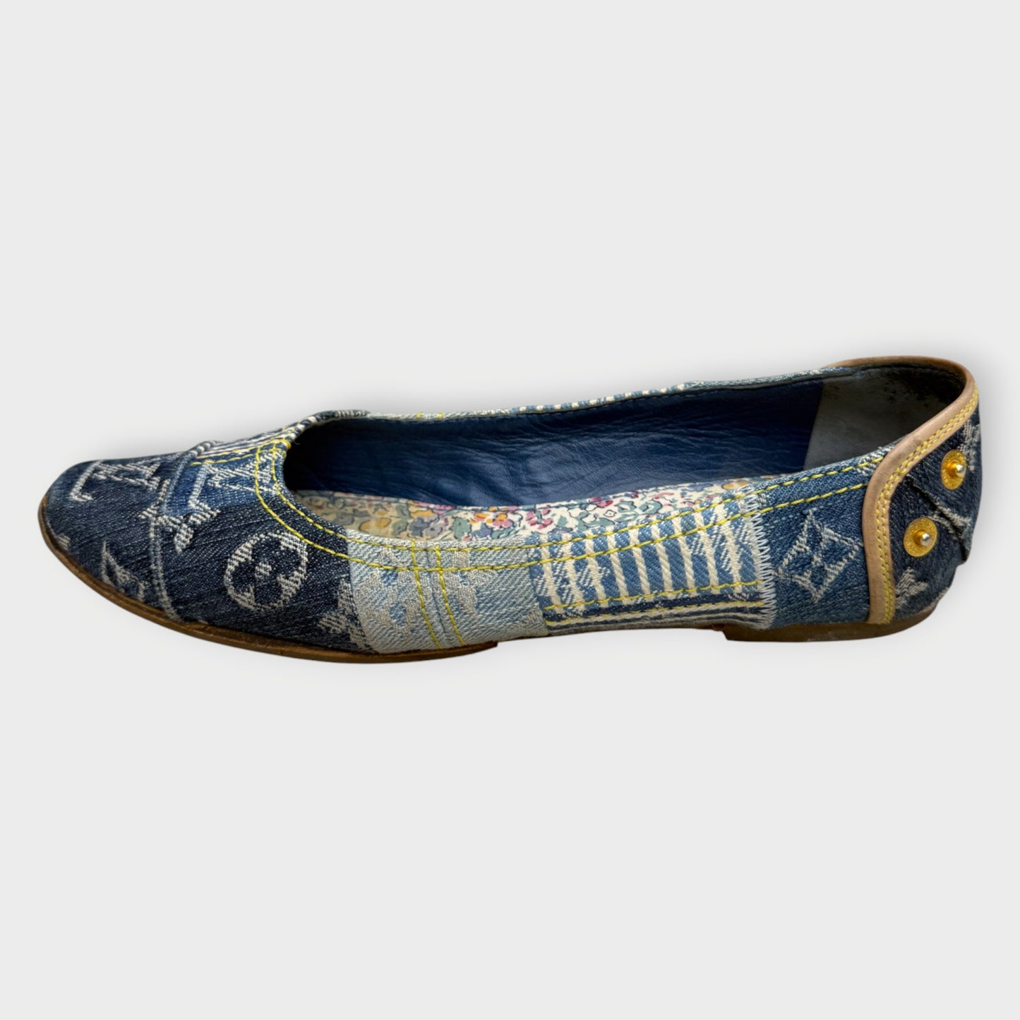 Denim Patchwork Ballet Flats