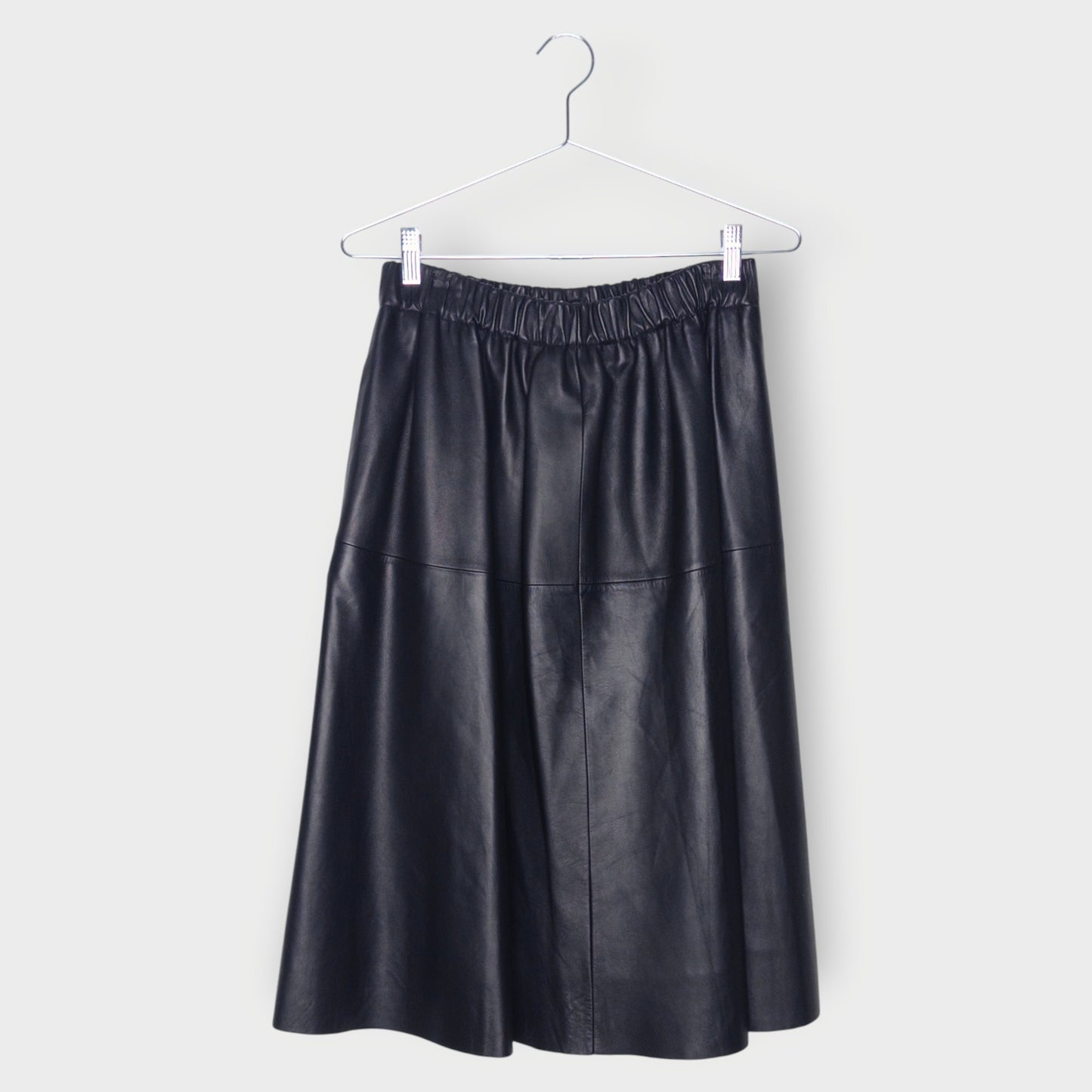 PU Circle Midi Skirt