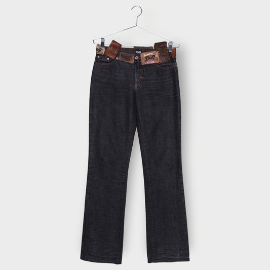 Patch Belt Jeans