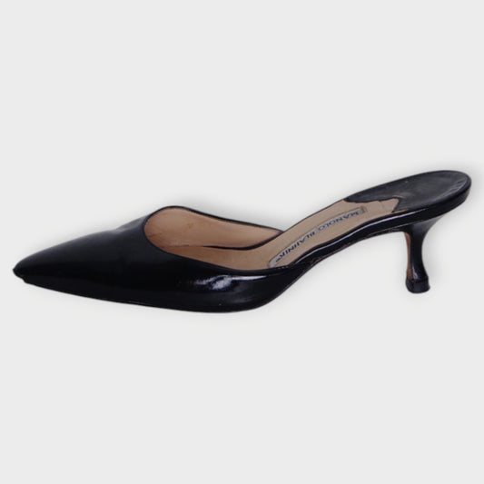 Patent Point Toe Kitten Heel