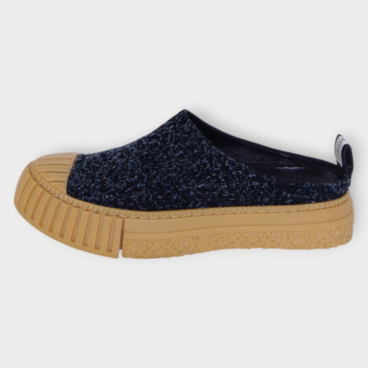 Textured Slip-On Mules