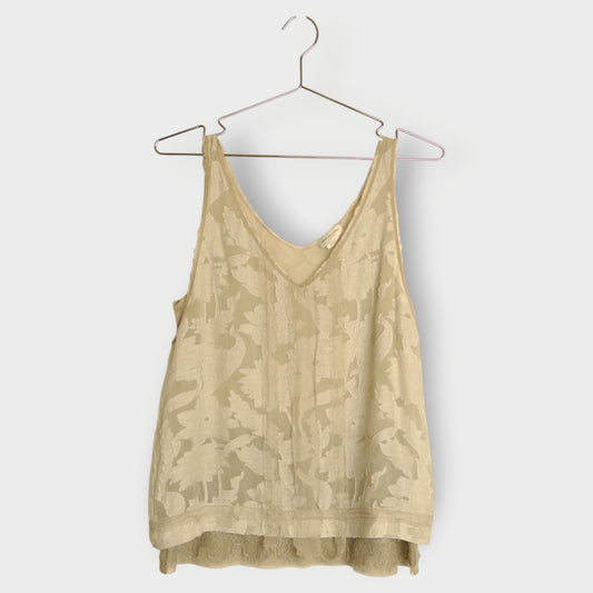 Leaf Silk & Linen Top