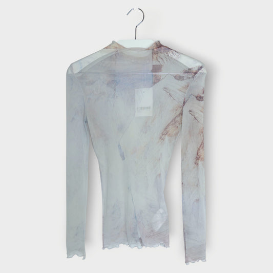 Etching Mesh Turtleneck