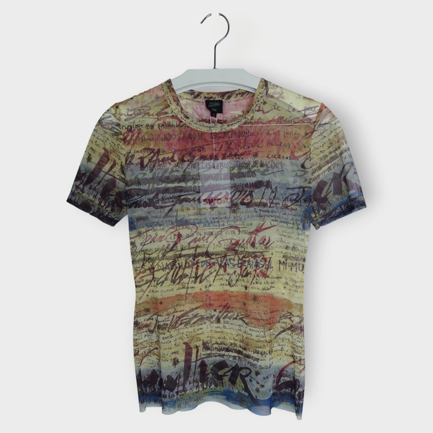 Mesh Script Tee