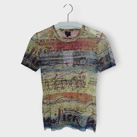 Mesh Script Tee