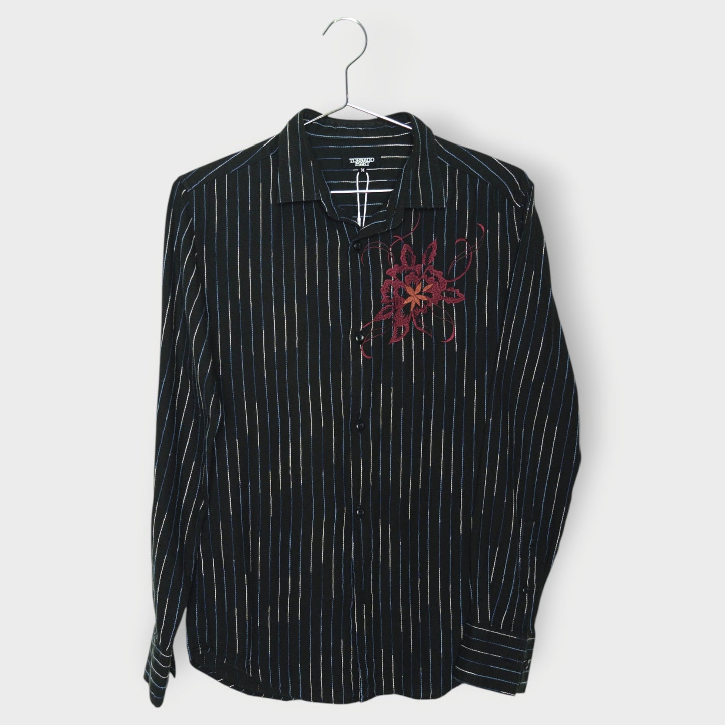 Pinstripe Floral Shirt