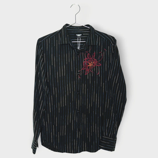 Pinstripe Floral Shirt