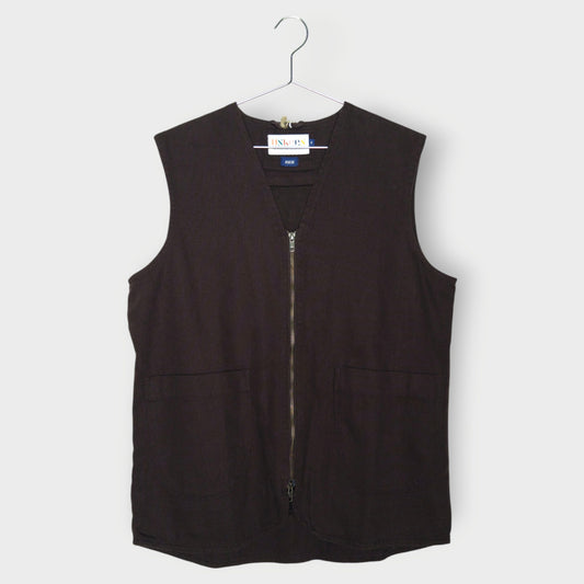 Cotton Drill Zip Vest