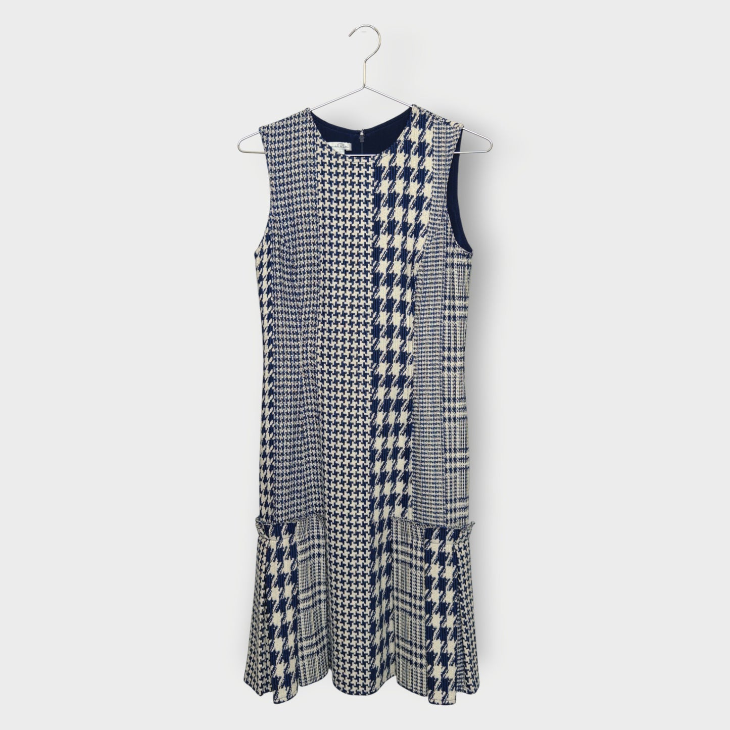 Houndstooth Woven Pleat Dress