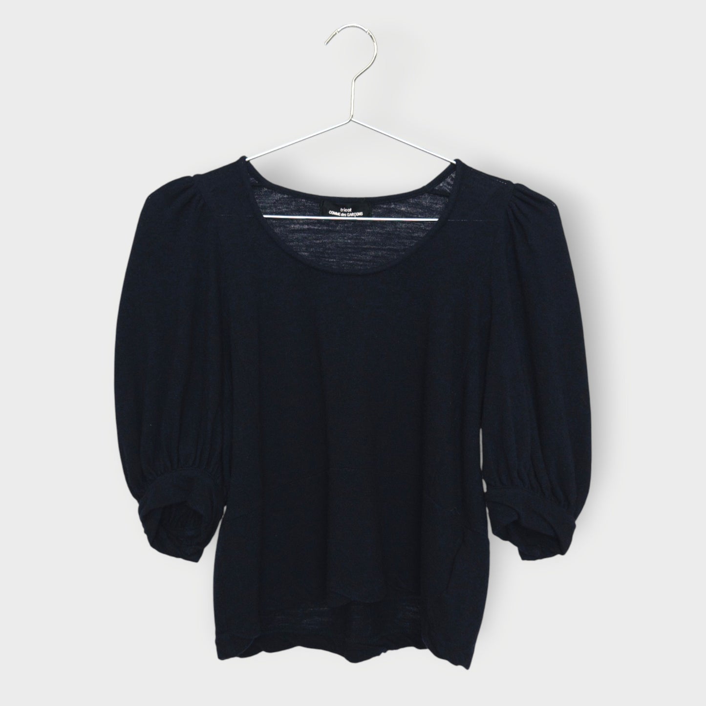 Wool Puff Sleeve Top