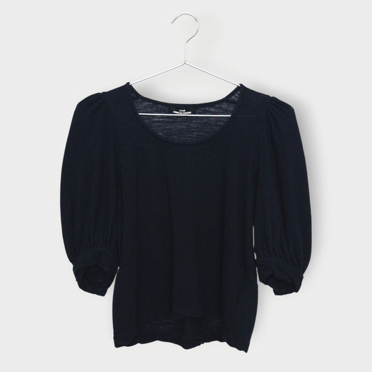 Wool Puff Sleeve Top