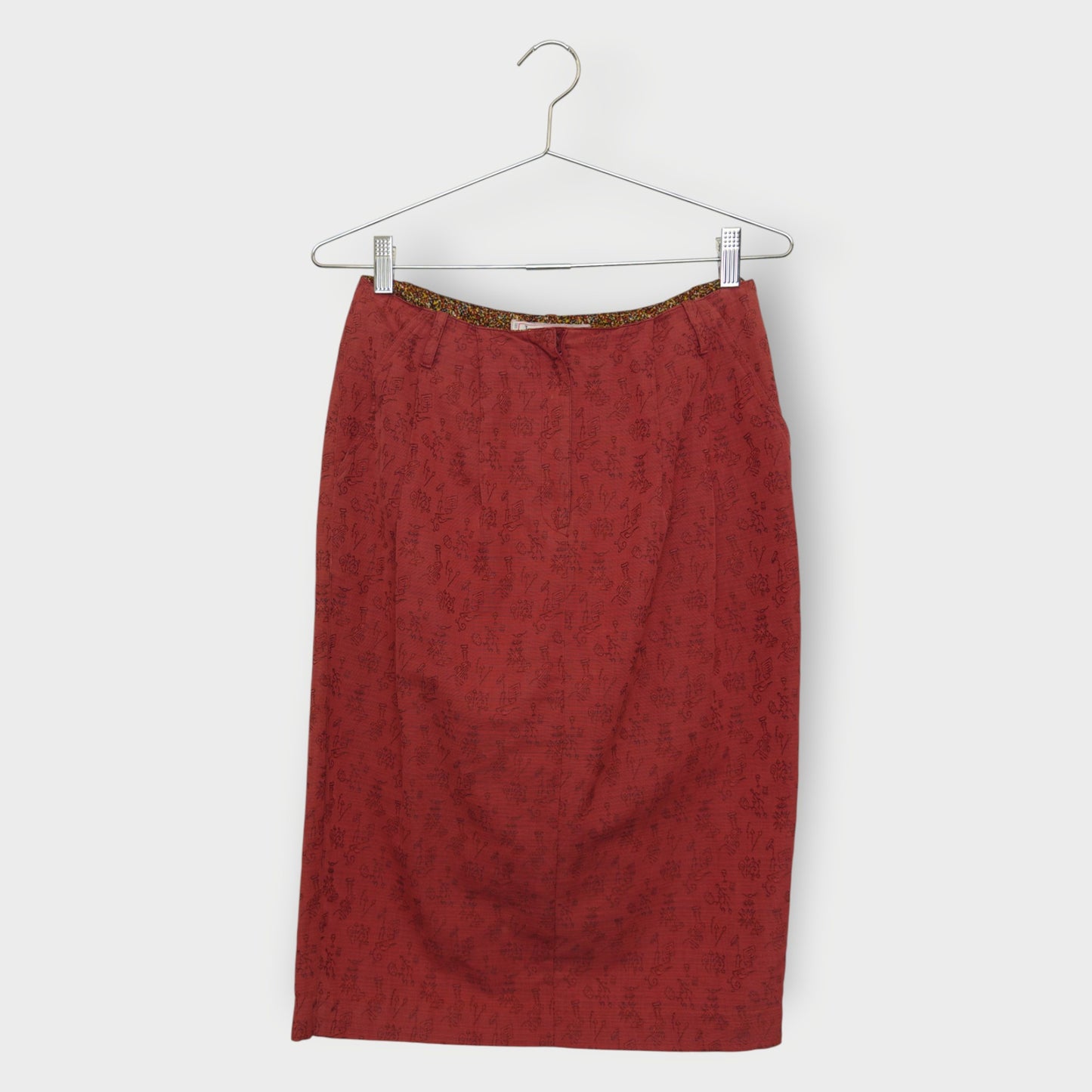 Embroidered Midi Skirt