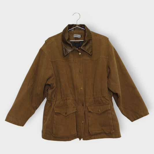 Drill Gathered Waist Jacket