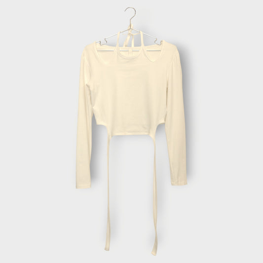 Long Sleeve Tie Top